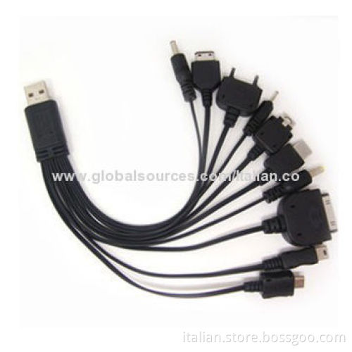Universal 10-in-1 USB cable sync data and charge for mobile phones